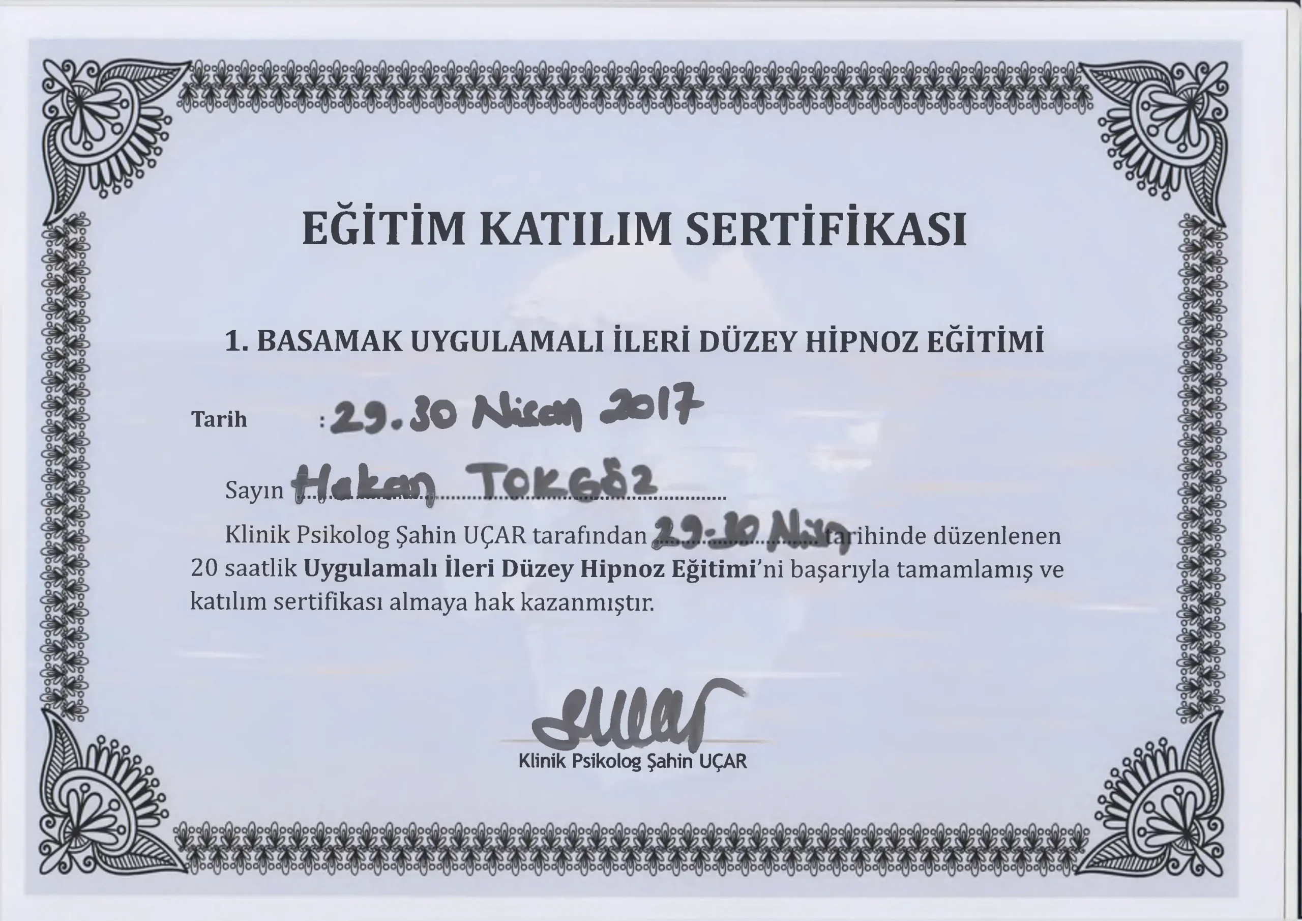 İleri Düzey Hipnoterapi